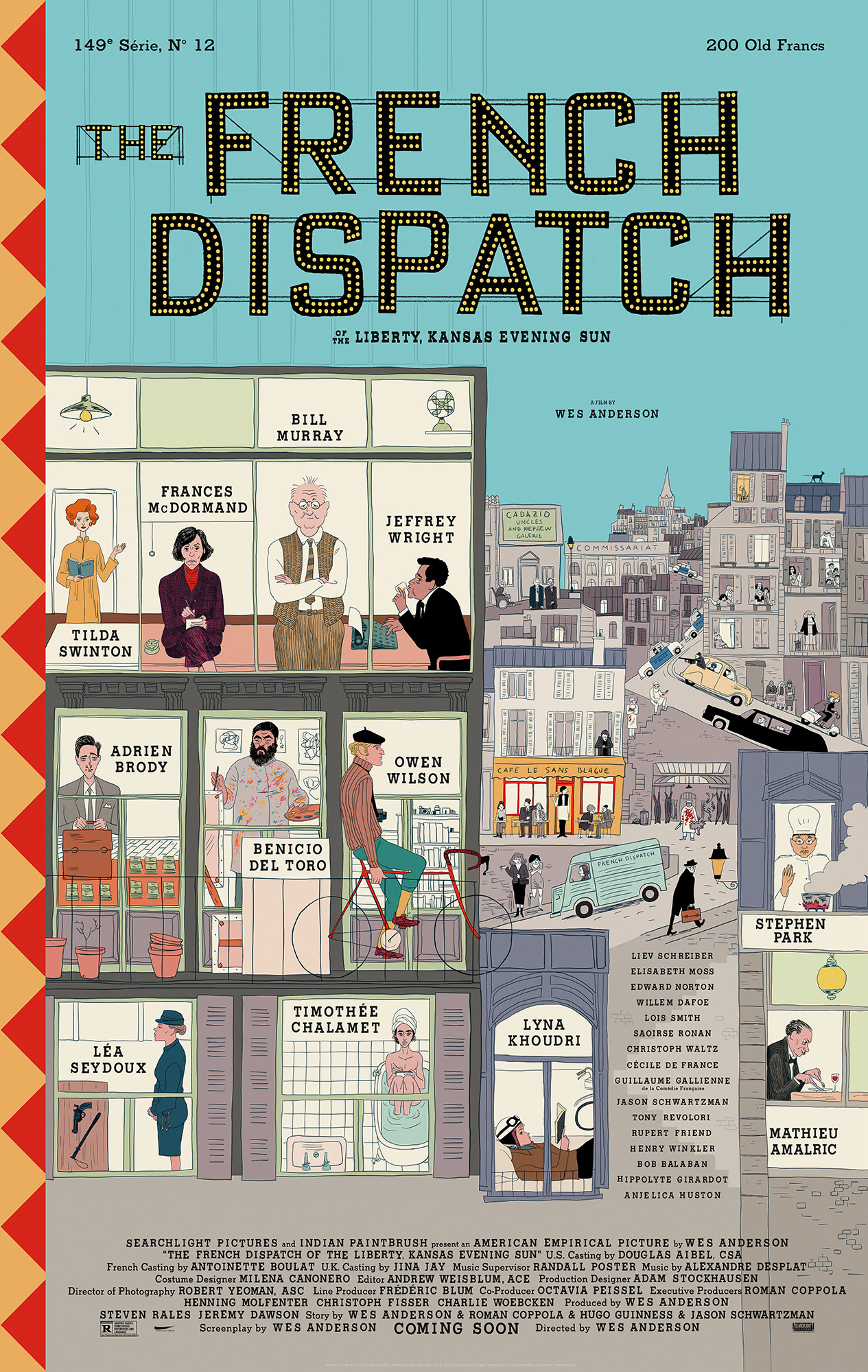 The French Dispatch movie review poster (Courtesy of Searchlight Pictures)